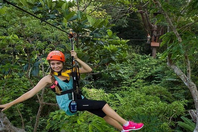 Enjoy a fun-filled zip-lining experience while rafting through stunning forest landscapes.