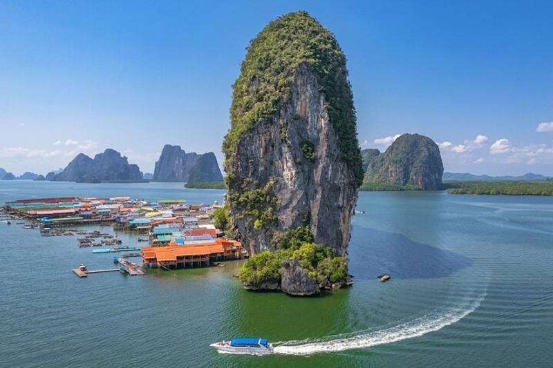 Take in the panoramic views from a Phang Nga Bay viewpoint, surrounded by towering limestone cliffs 