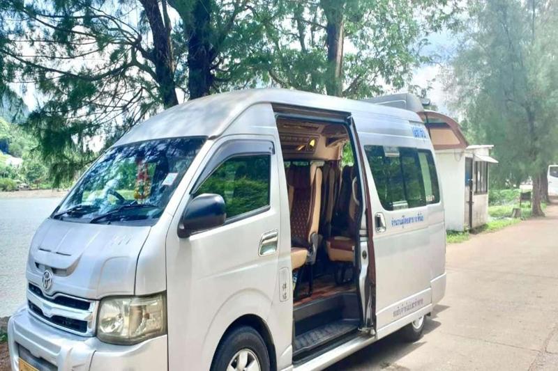 A comfortable and air-conditioned Toyota van for Phuket City Tour, ideal for group sightseeing.