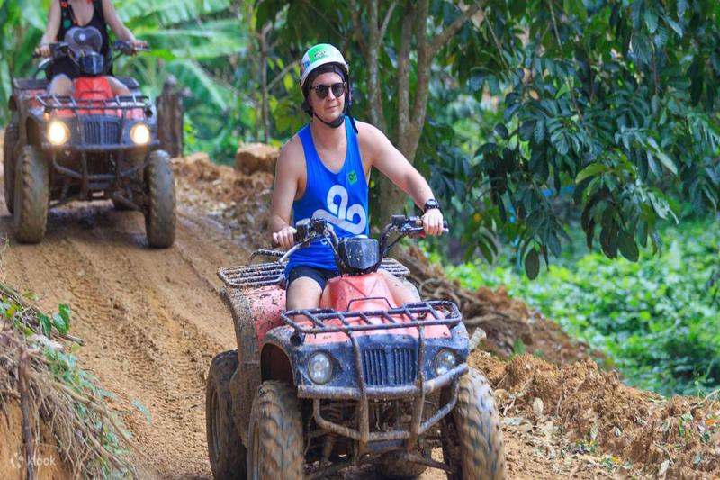 ATV safari adventures in Phuket, Thailand, exploring off-road tracks with adrenaline-filled quad bik